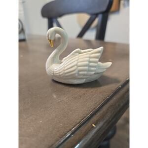 Lenox Swan Figurine 24k Gold Accents Place Card Holder/Cake Topper Vintage